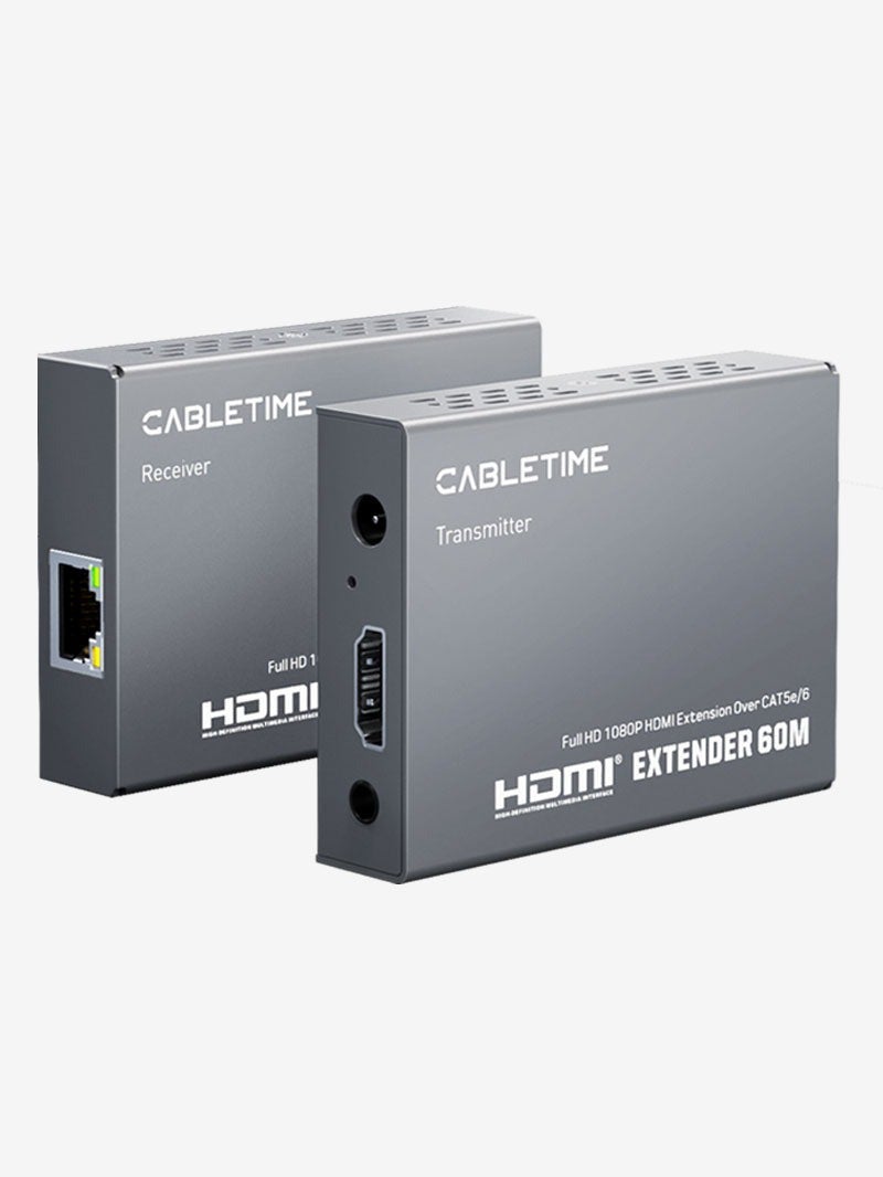 CABLETIME 1080P 60HZ CAT6 CAT5 HDMI EXTENDER OVER ETHERNET - Image 1